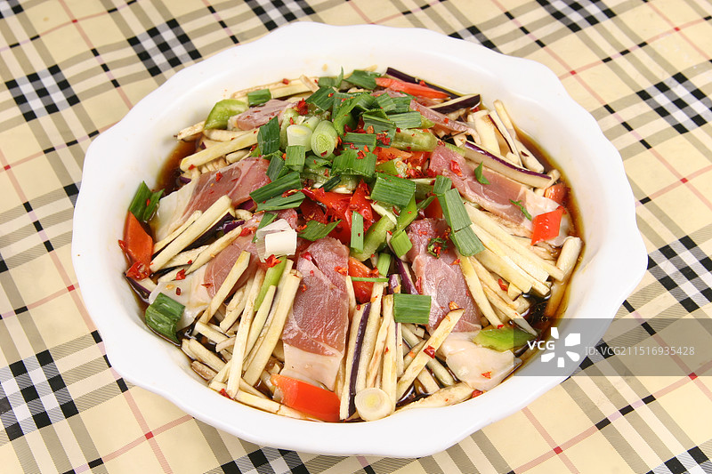 牛肉茄子丝图片素材