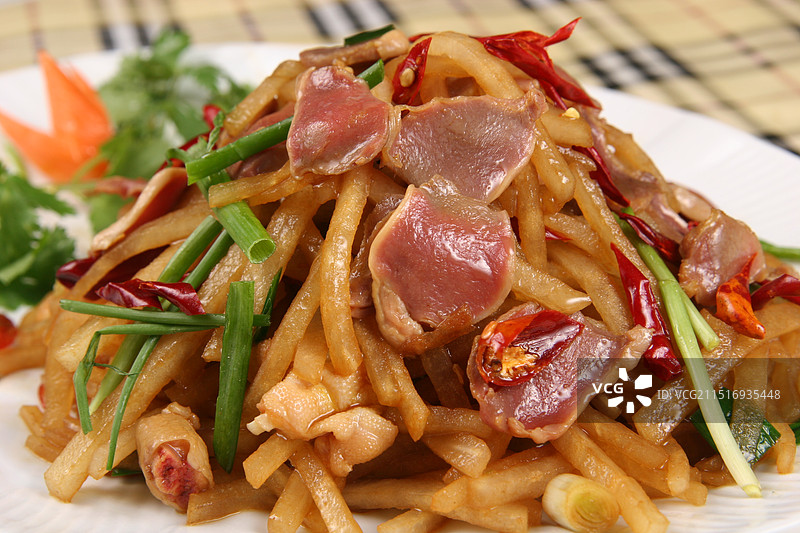 土豆丝鸭肫图片素材