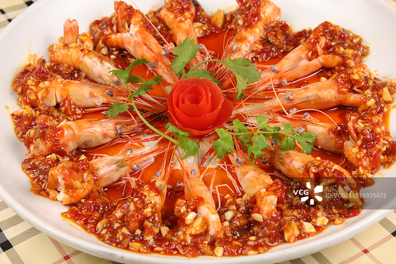 蒜蓉虾头图片素材