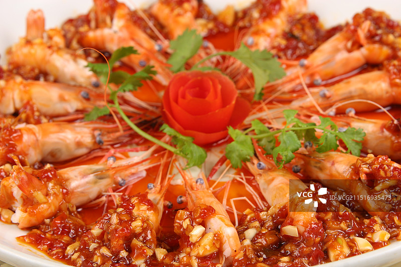 蒜蓉虾头图片素材