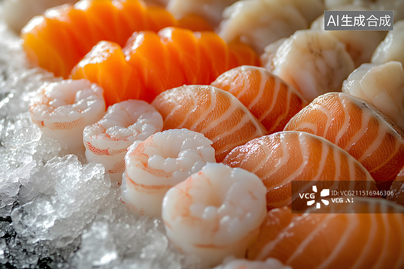 【AI数字艺术】鲜美刺身拼盘图片素材