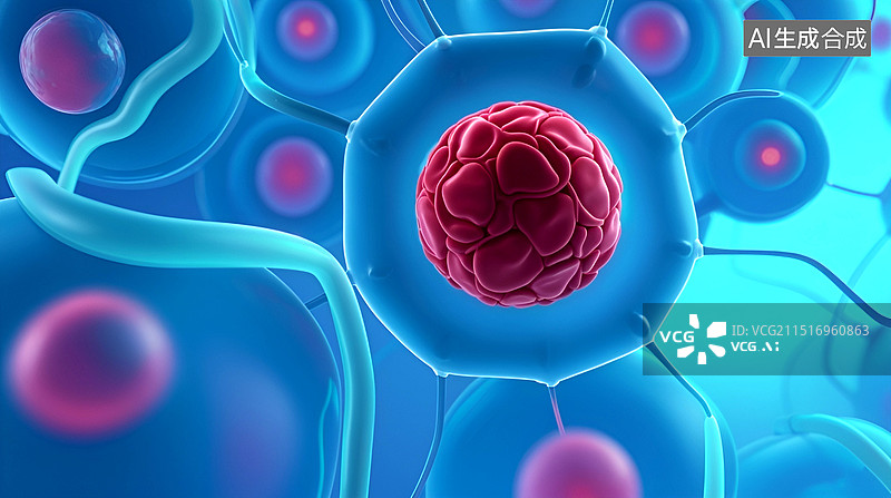 【AI数字艺术】干细胞科技风插画图片素材