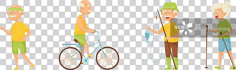 享受爱好的老年人图片素材