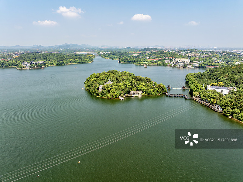 鸟瞰天目湖山水园景区图片素材