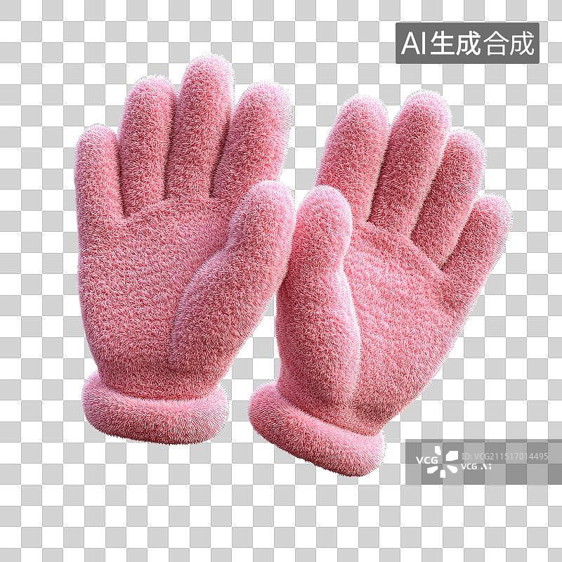 【AI数字艺术】冬季主题免抠元素-尼绒手套图片素材