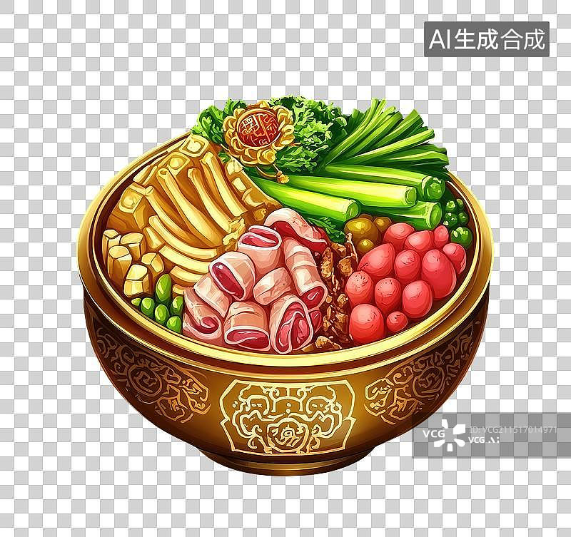 【AI数字艺术】冬季主题免抠元素-热气腾腾的火锅图片素材