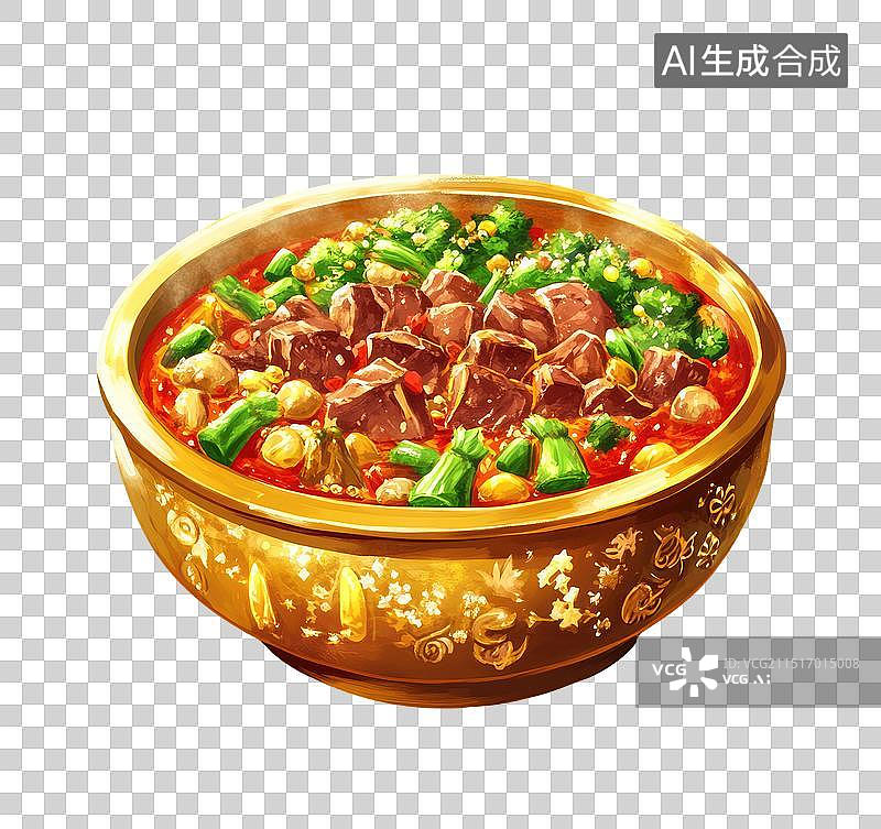 【AI数字艺术】冬季主题免抠元素-热气腾腾的火锅图片素材