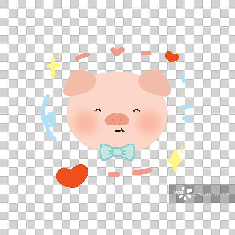 可爱小猪头图片素材