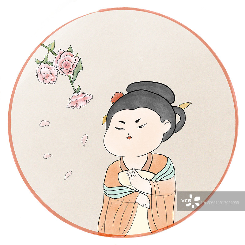 仕女插画图片素材