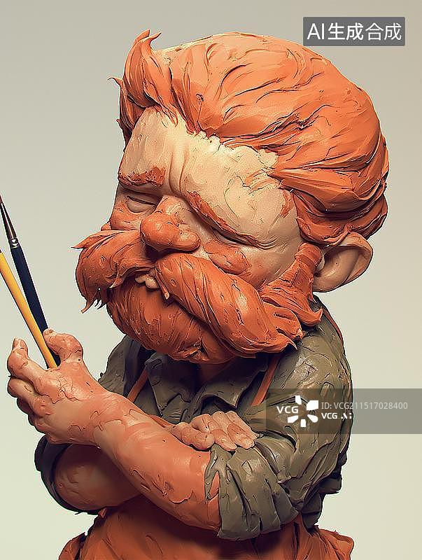 【AI数字艺术】可爱泥人图片素材