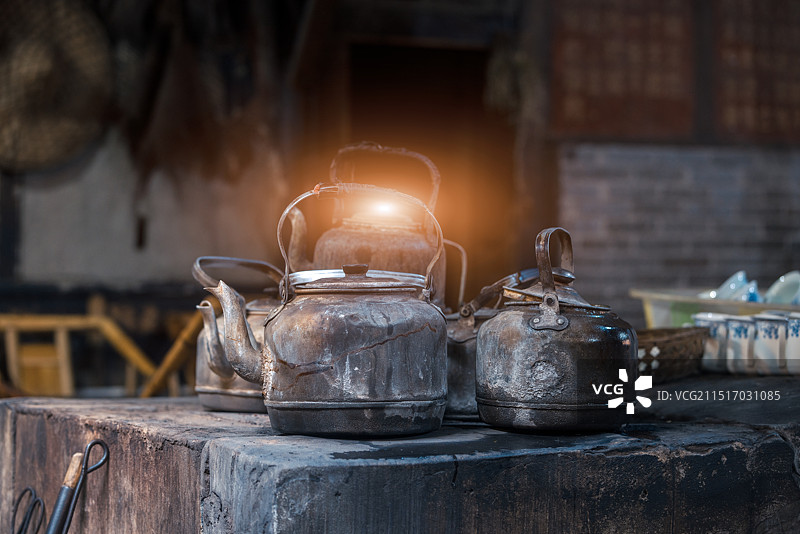 四川省成都市双流区观音阁百年老茶馆图片素材