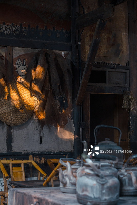 四川省成都市双流区观音阁百年老茶馆图片素材