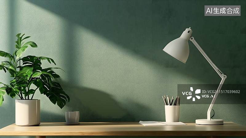 【AI数字艺术】简约治愈系室内桌面布置图片素材