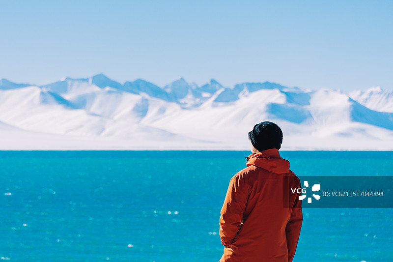 西藏纳木错冬季图片素材