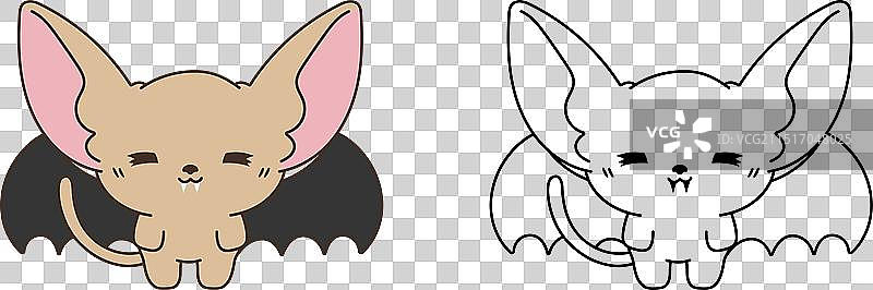 万圣节斯芬克斯猫多色和黑色套装图片素材