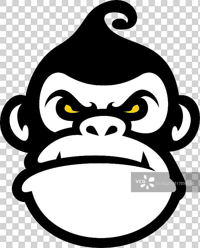 黑白猴子图片素材