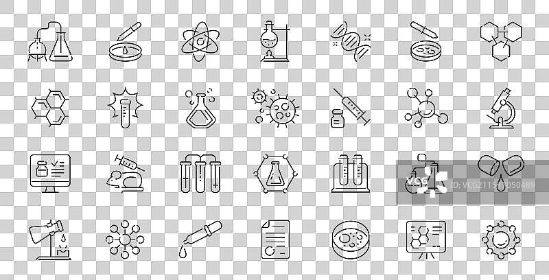 化学实验室符号合集图片素材