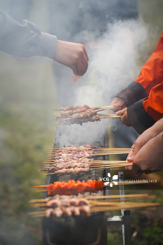 烤串 野营 野炊 烧烤图片素材