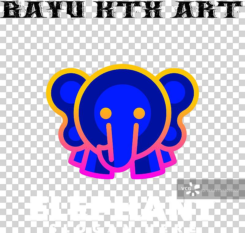 大象线性渐变图片素材