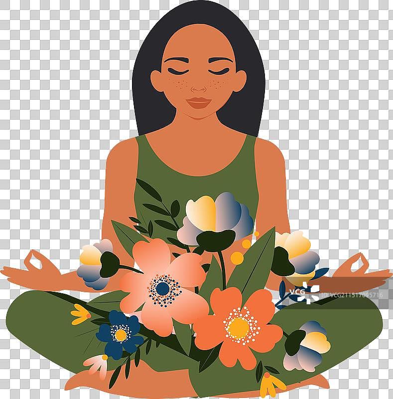 自由积极的心态概念，美丽的女人图片素材