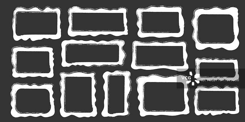 矩形和正方形纸张粉笔引言框图片素材