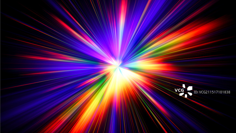 彩色彩虹渐变发光超空间光线图片素材