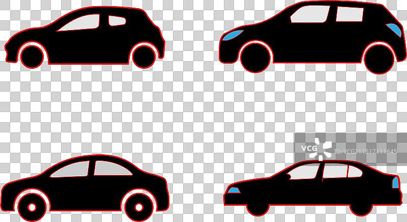 车辆轮廓剪影合集图片素材