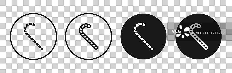 拐杖糖线条图标集图片素材