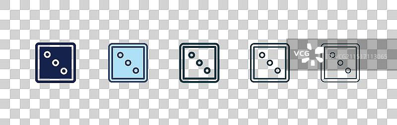 骰子3图标游戏数字3点立方体图片素材