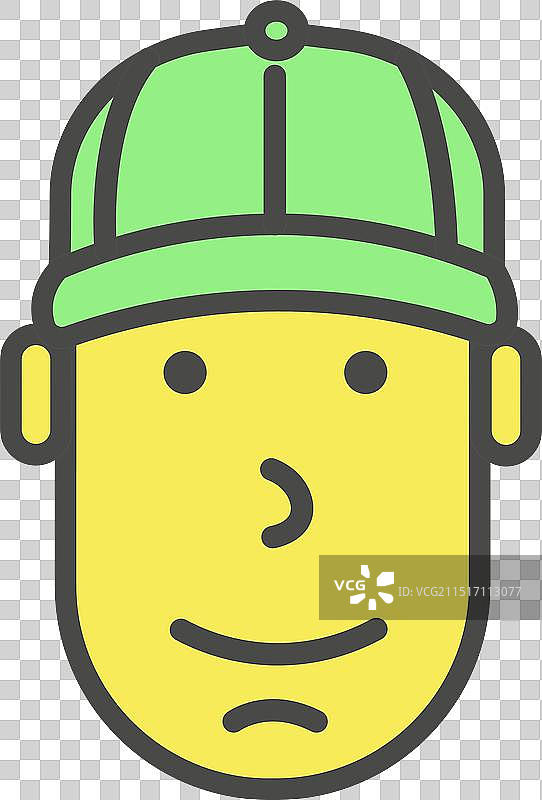 加油站服务员面部图标图片素材