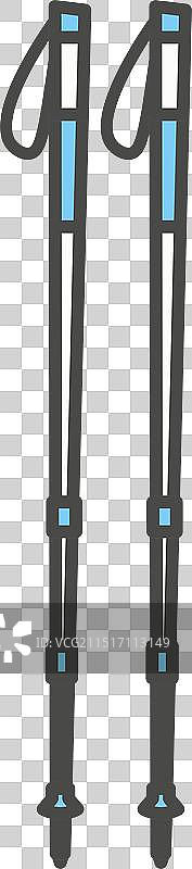 徒步手杖图标图片素材