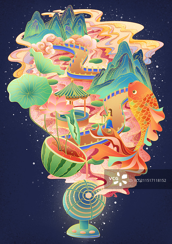 夏日的风图片素材