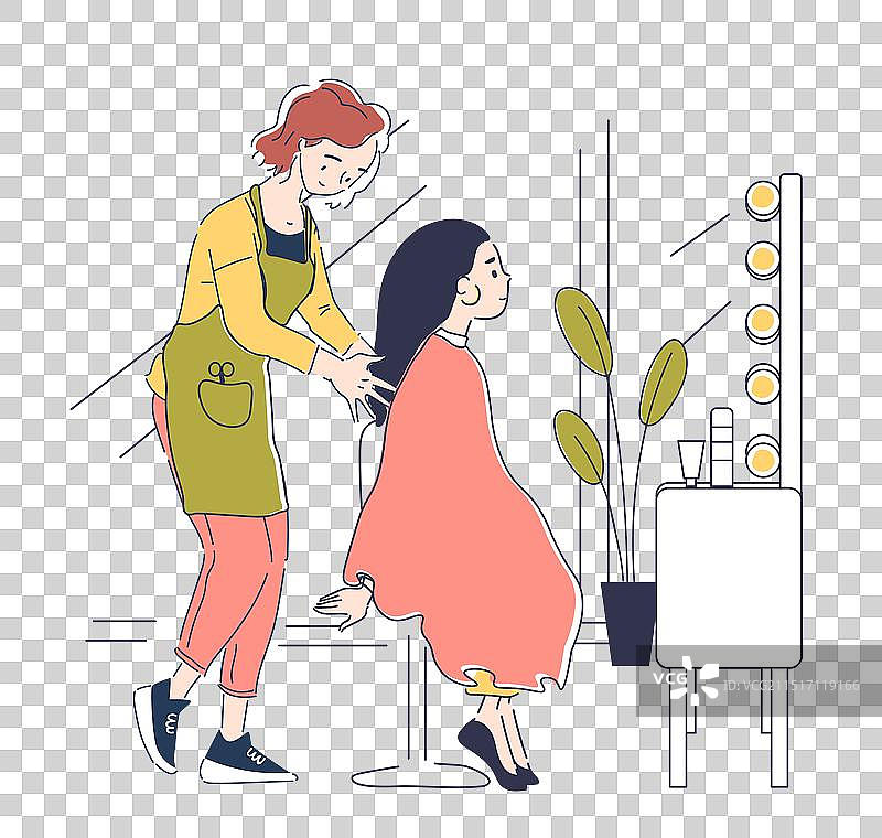 美容院场景概念图片素材