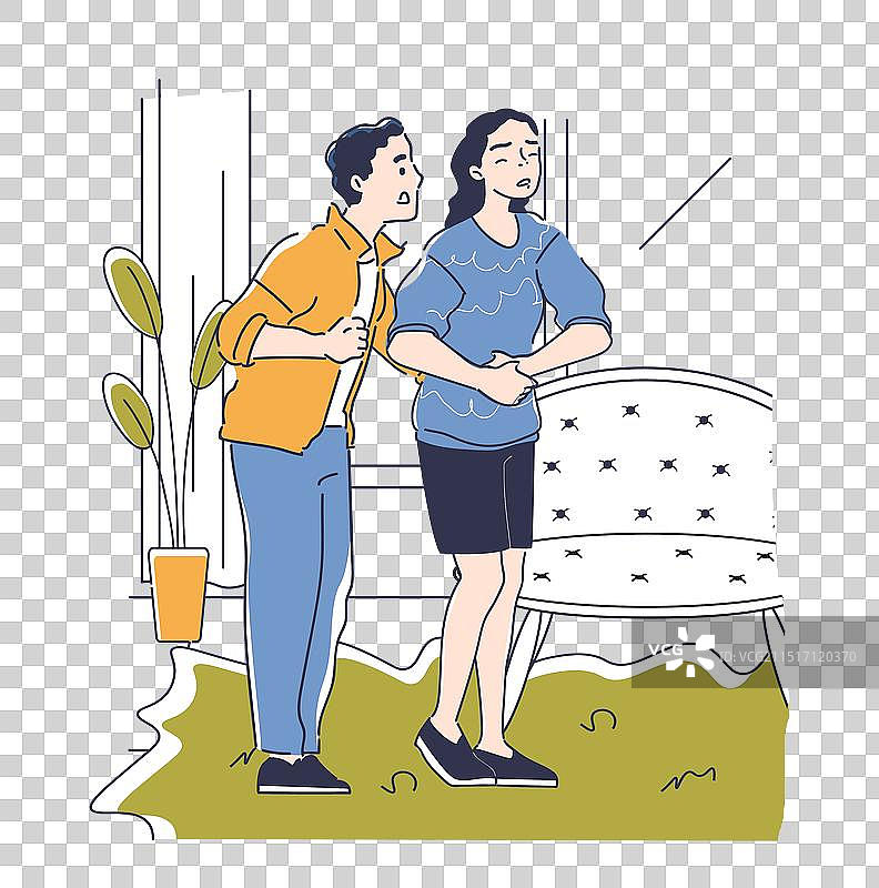 女性腹痛概念图片素材