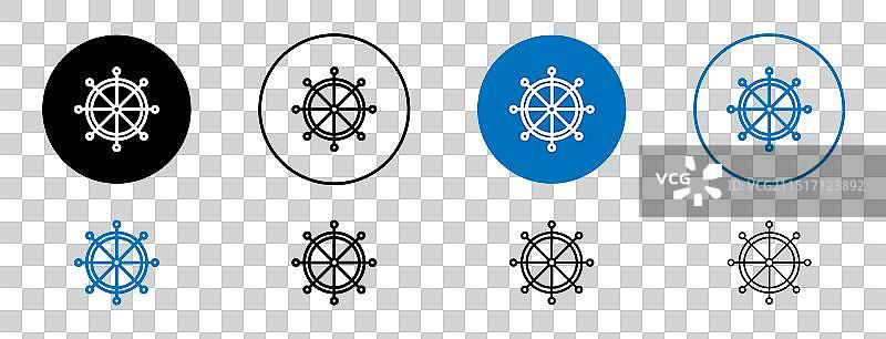 法轮线性图标集图片素材