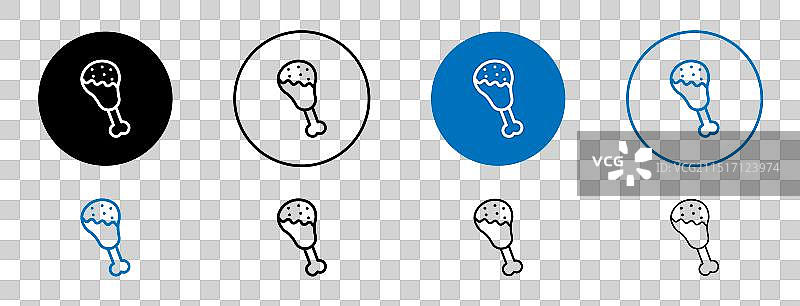 鼓槌咬合线条图标集图片素材