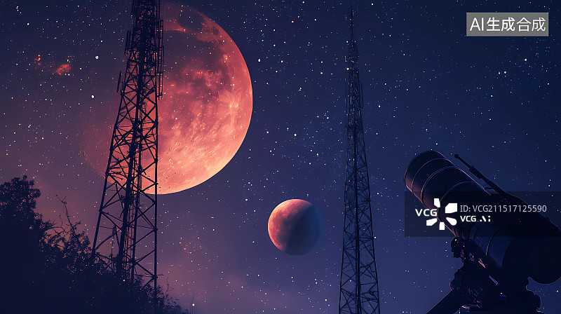 【AI数字艺术】天文台气象站图片素材