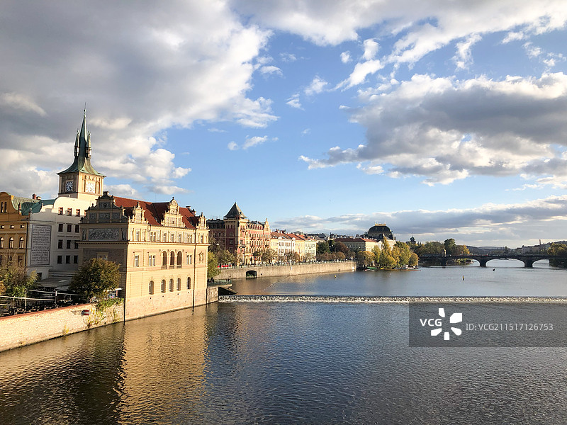 捷克布拉格伏尔塔瓦河图片素材