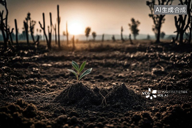 【AI数字艺术】新生之绿图片素材