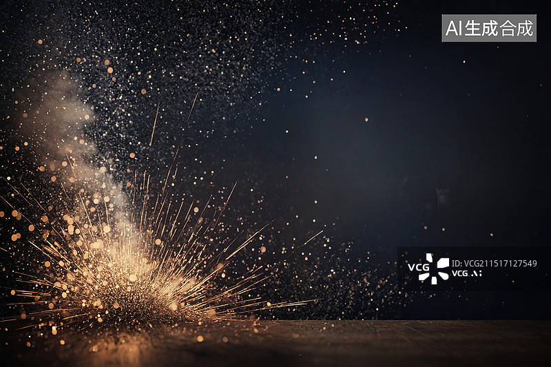 【AI数字艺术】火花四溅瞬间图片素材