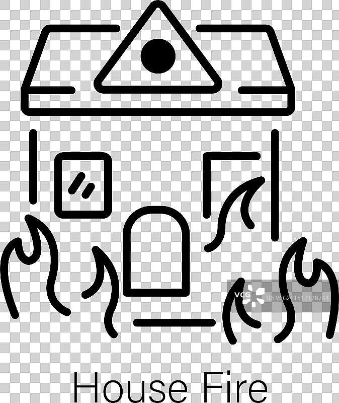 房屋火灾图片素材