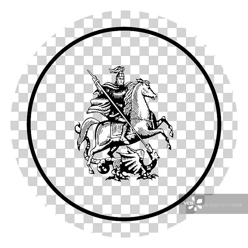 俄罗斯首都莫斯科市徽图片素材