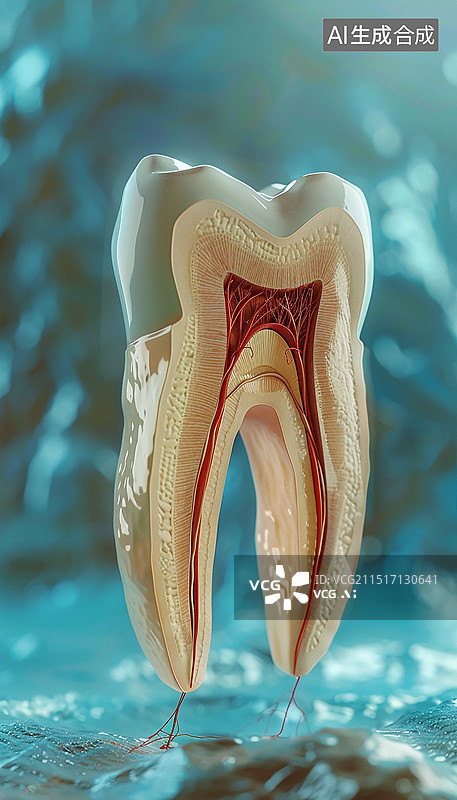 【AI数字艺术】牙齿根管治疗模型图片素材