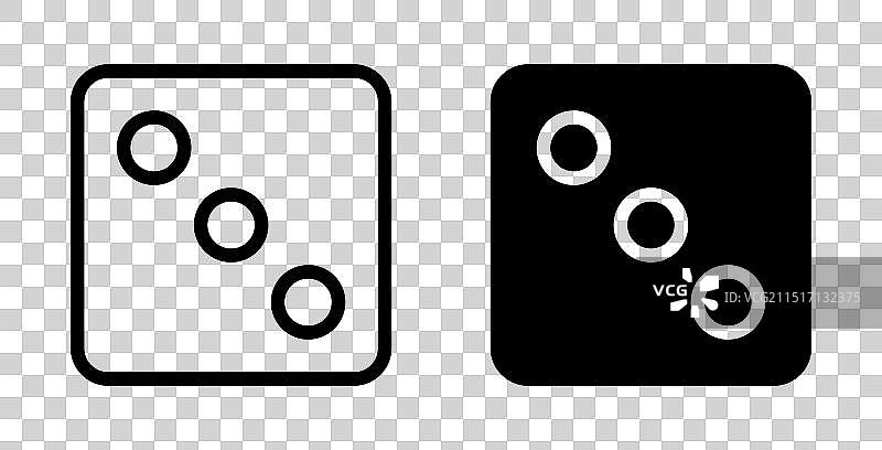 骰子3图标游戏数字3点立方体图片素材