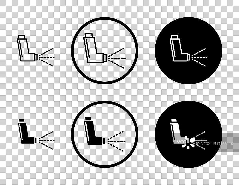 吸入器线性图标集图片素材