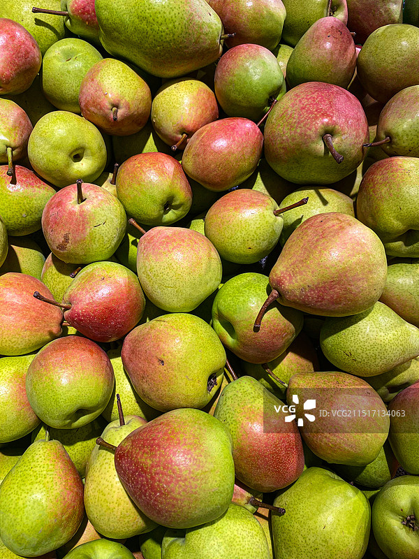 市面上出售的红香酥梨全画幅图片素材