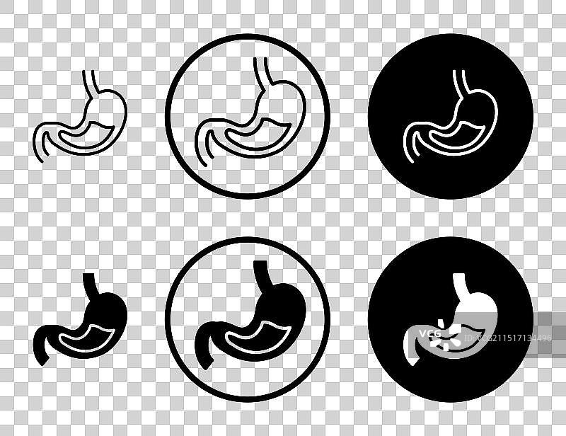 胃部线性图标合集图片素材