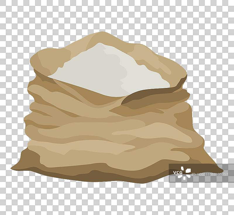 装有米、面或盐的粗麻布袋图片素材