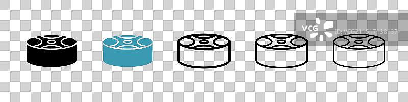 钢鼓线条图标集图片素材