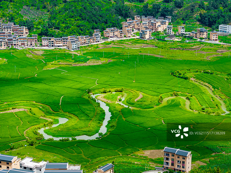 航拍广西巴马那社乡命河风光图片素材